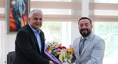 Başkan Turan’dan ilk ziyaret Kaymakam Fatih Aksoy’a oldu