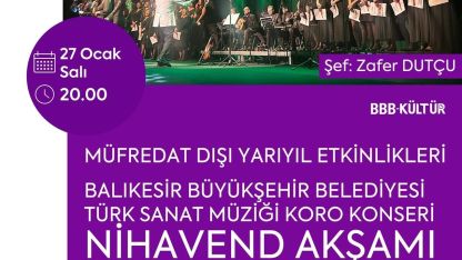 Balıkesir'de Yarıyıl Tatili Kültür Sanat Etkinlikleri Programı