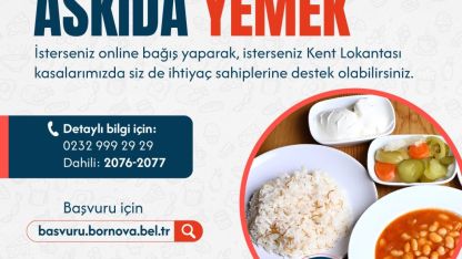Bornova Belediyesi'nden 'Askıda Yemek' Uygulamasıyla Sosyal Dayanışma