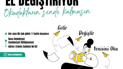 Buca Belediyesi Cumhuriyet Kütüphanesi'nde Ayda Bir Kitap Değişim Etkinliği Başladı