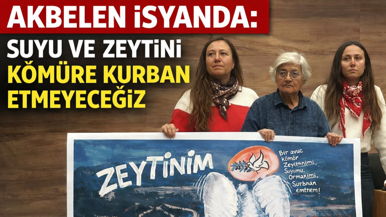 AKBELEN İSYANDA: SUYU VE ZEYTİNİ KÖMÜRE KURBAN ETMEYECEĞİZ