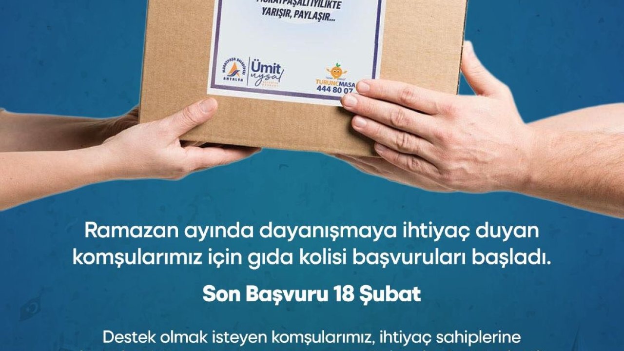 Muratpaşa'da Ramazan Kolisi Başvuruları ve Bağışlar Başladı