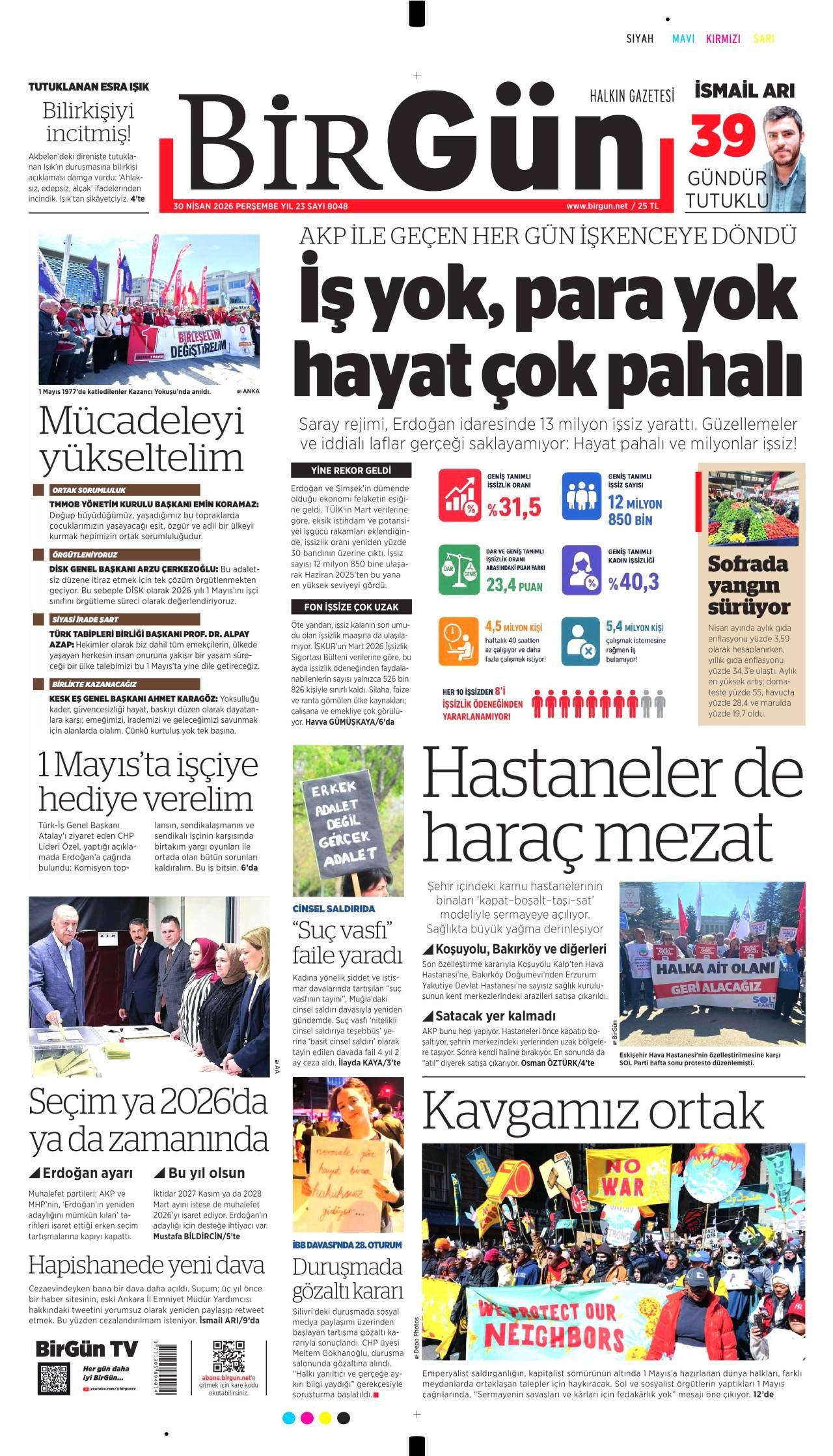 Birgün Gazetesi Gazete Manşeti