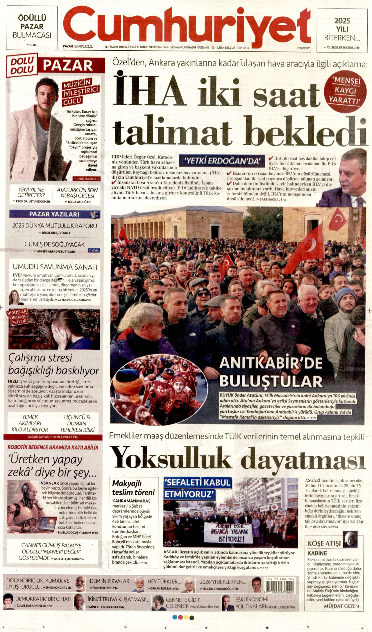 CUMHURİYET Gazete Manşeti