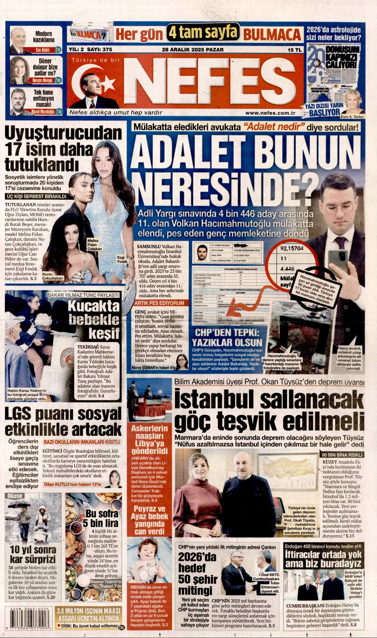 NEFES Gazete Manşeti