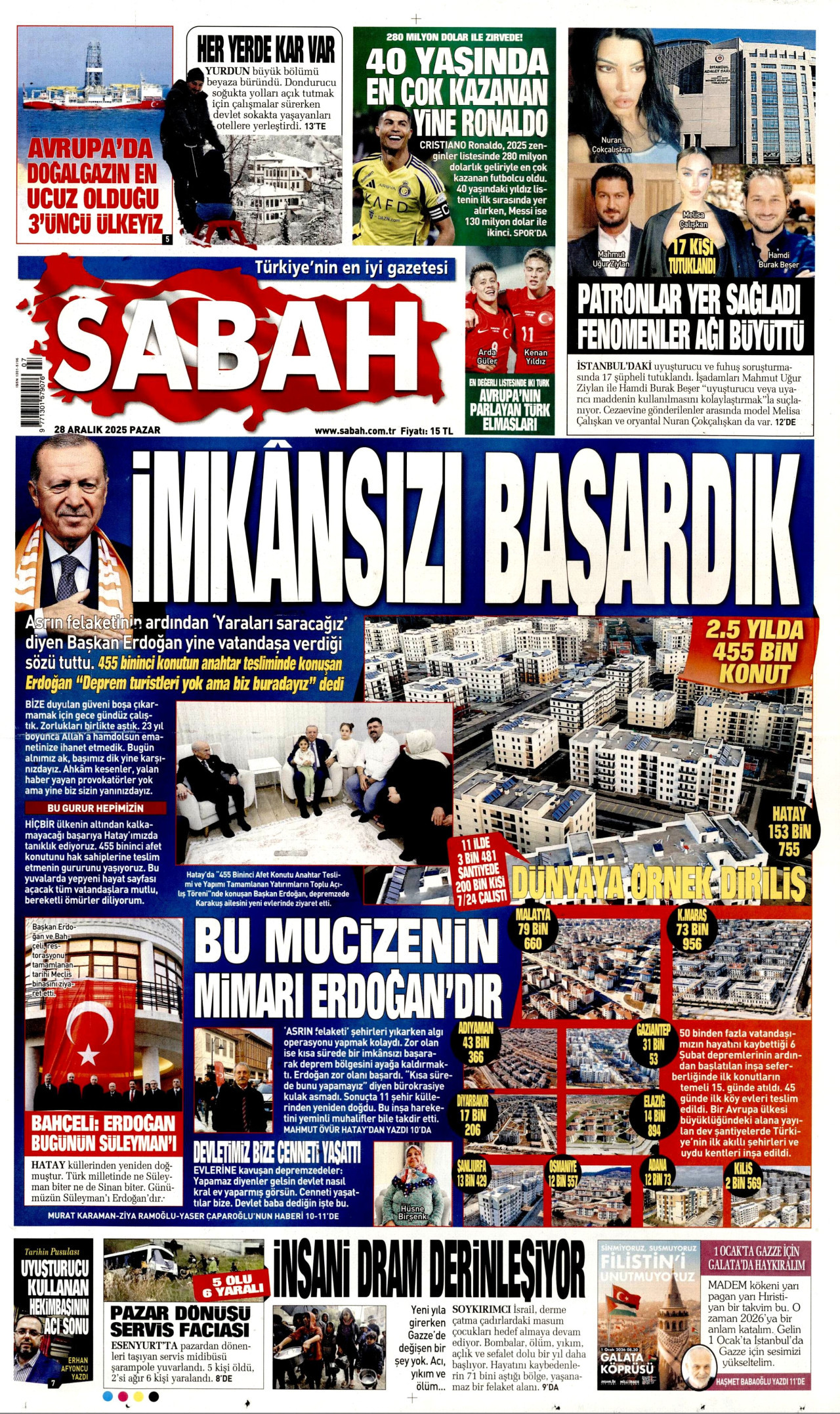 SABAH Gazete Manşeti