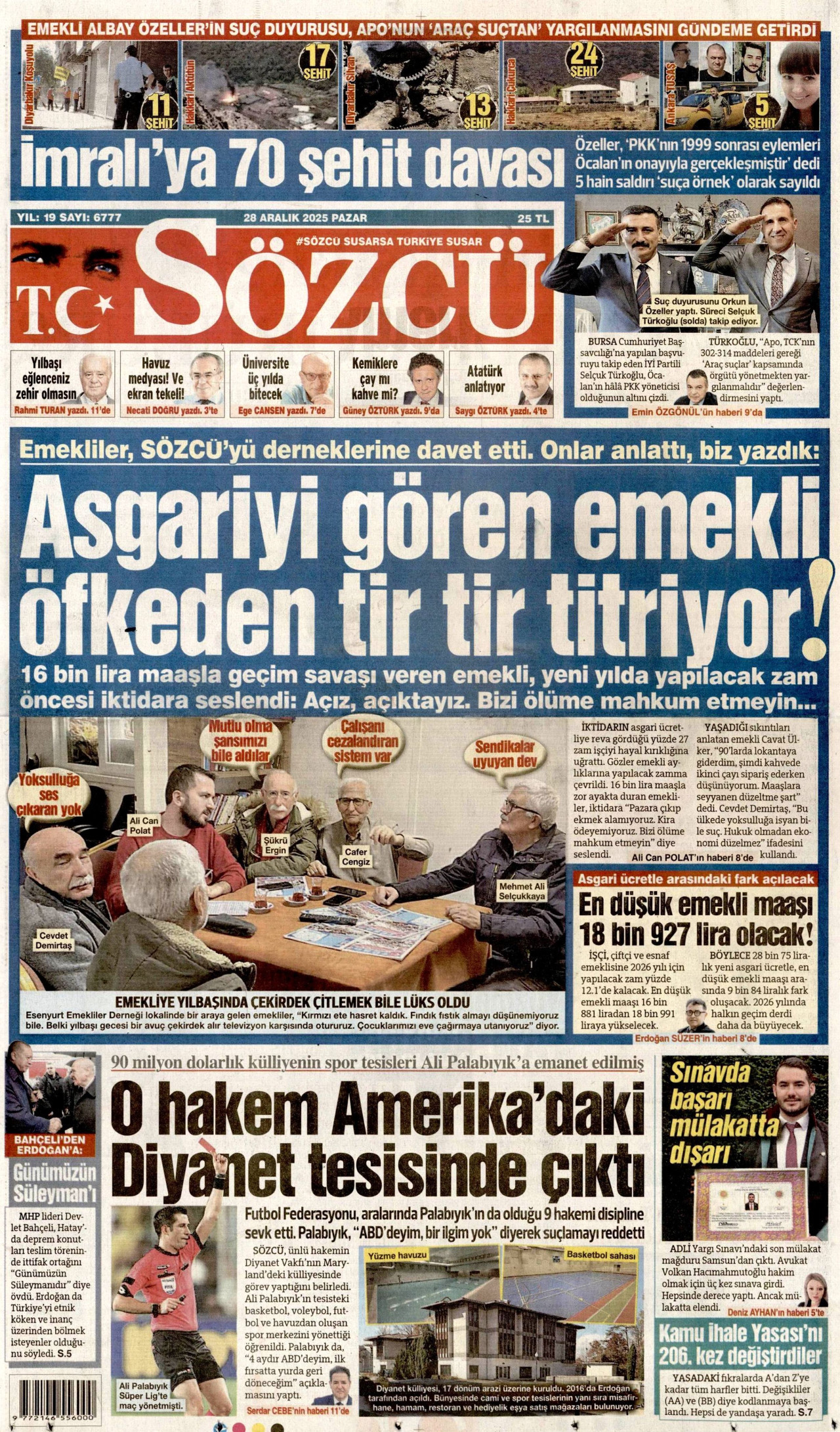 SÖZCÜ Gazete Manşeti