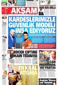 Akşam Gazetesi Gazete Manşeti