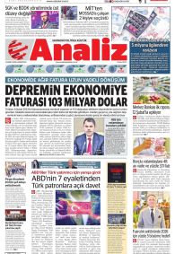 Analiz Gazete Manşeti