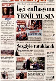 Cumhuriyet Gazetesi Gazete Manşeti