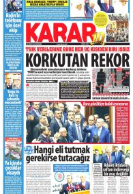 Karar Gazetesi Gazete Manşeti