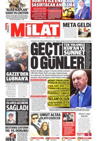 Milat Gazetesi Gazete Manşeti
