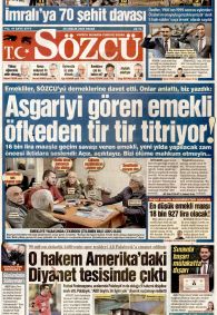 SÖZCÜ Gazete Manşeti