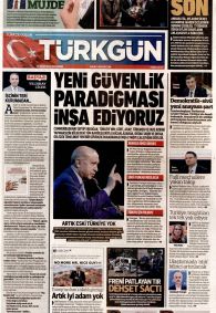 Türkgün Gazetesi Gazete Manşeti