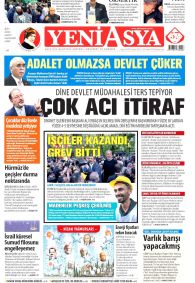 Yeni Asya Gazetesi Gazete Manşeti