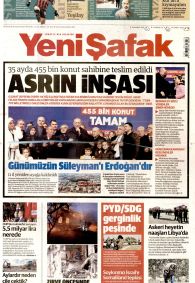 YENİ ŞAFAK Gazete Manşeti