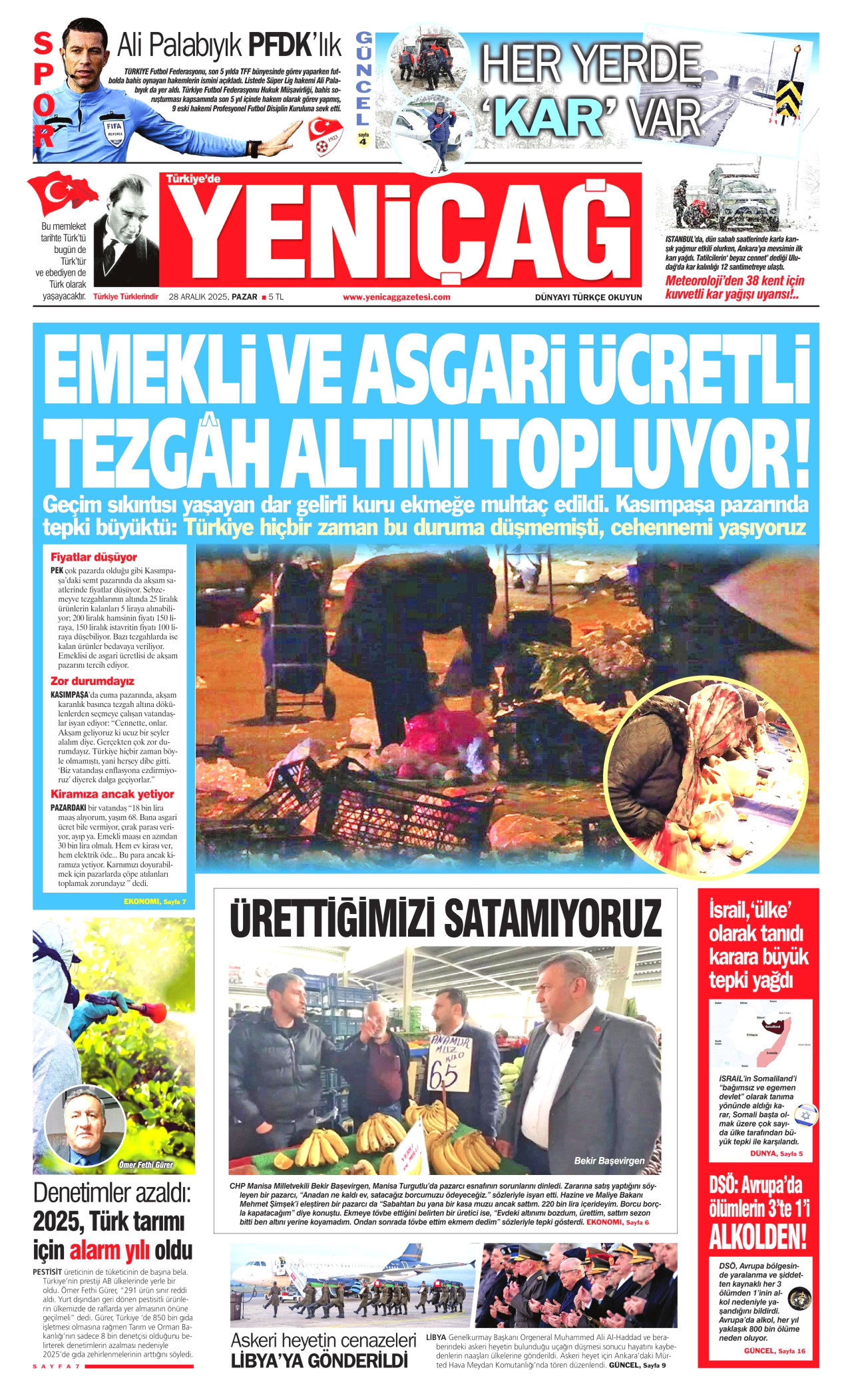 YENİÇAĞ Gazete Manşeti