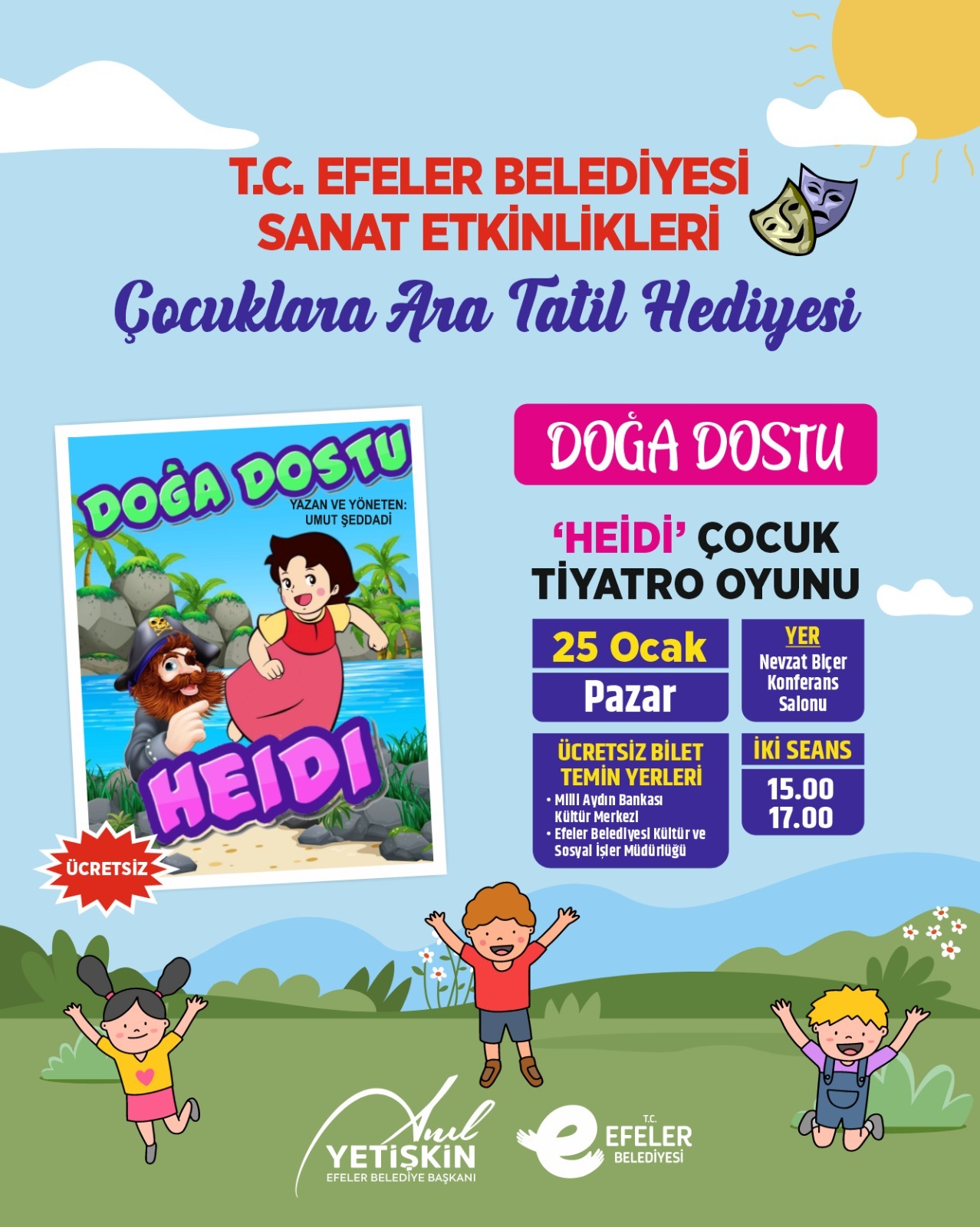 Başkan Yetişkin'den çocuklara ara tatil hediyesi