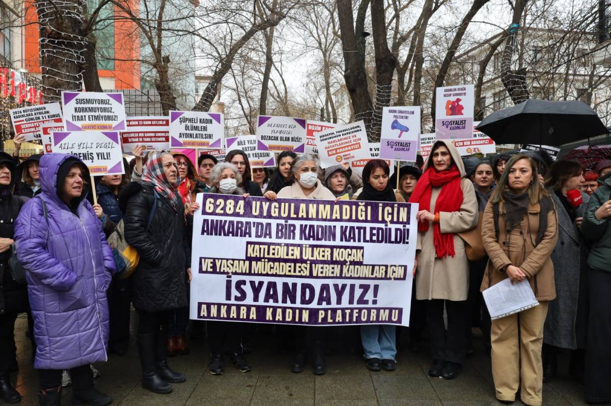 ANKARA’DA KADINLAR “ÜLKER KOÇAK” VE 6284 İÇİN SOKAĞA ÇIKTI